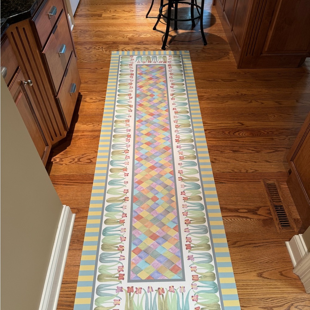 MacKenzie Childs floor mat 2.6 x 8